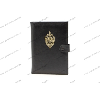 Обложка для ежедневника УКГБ из натуральной кожи с карманами под визитки